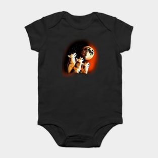 Shiba Dogs Howling at Moon, Shiba Dog Lover Baby Bodysuit